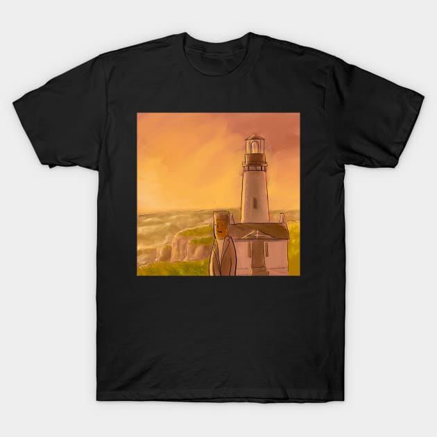 Yaquina Head Lighthouse T-Shirt by doteau